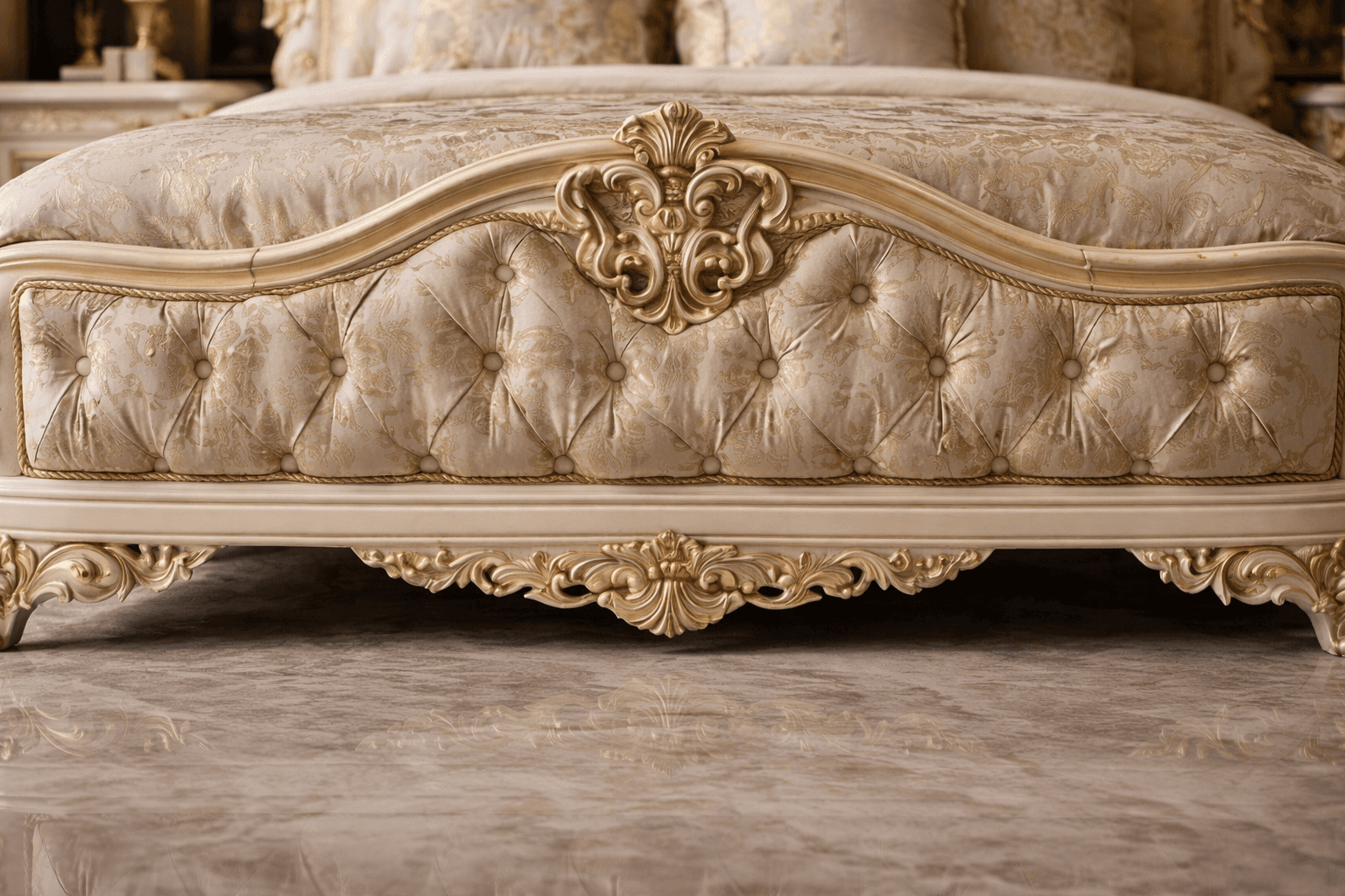 Royal Pavilion Canopy Carved Bed Set - View 4