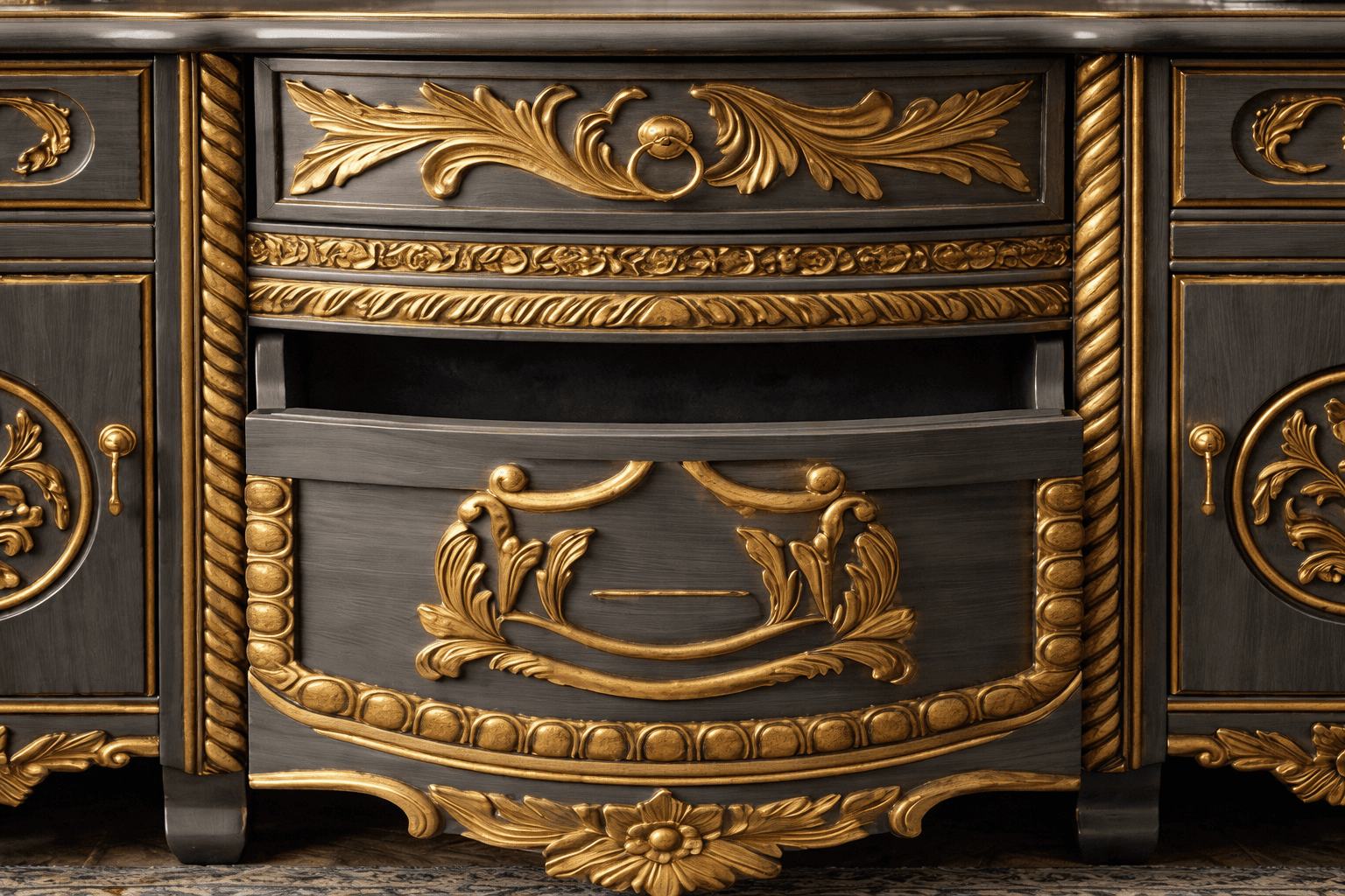  Aurelian Carved Dresser Ensemble - View 2