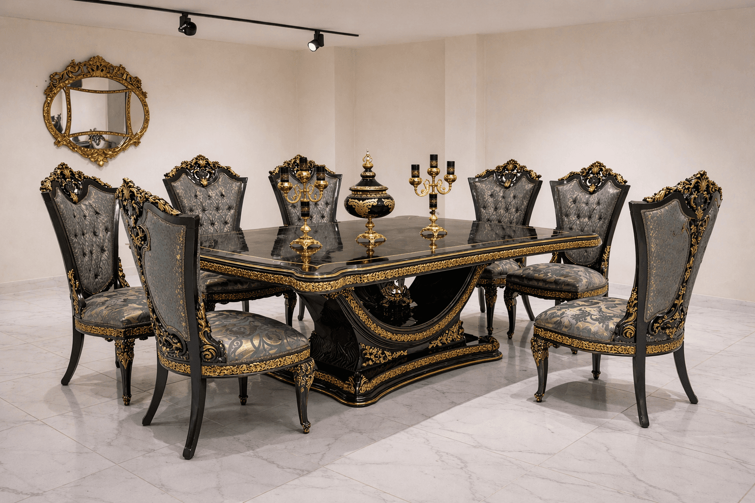 Noir Royale Dining Ensemble - View 2