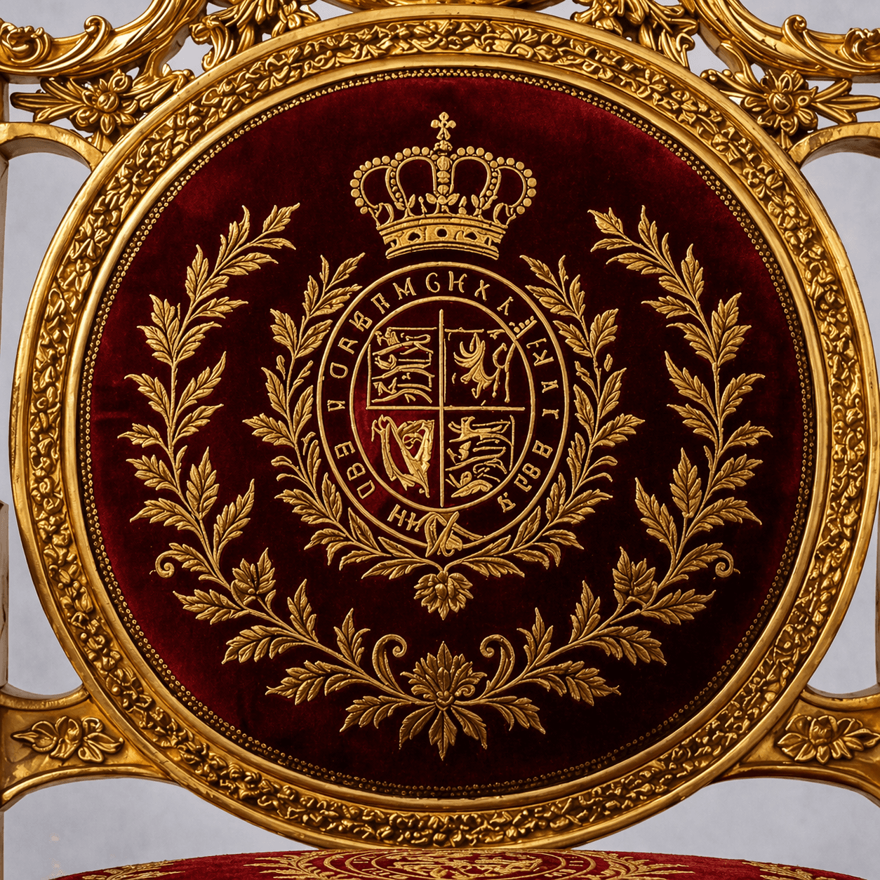  Imperial Throne Chair — Royal Crest Edition - View 3