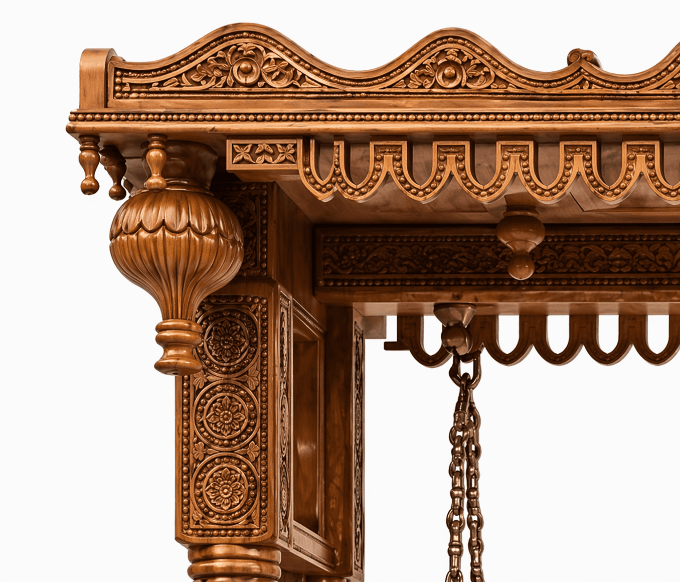  Maharaja Heritage Swing Sofa — Carved Teak Canopy Edition  ⸻ - View 4