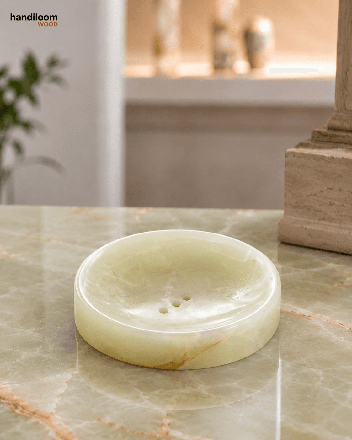 Round Marble Soap Dish - View 3