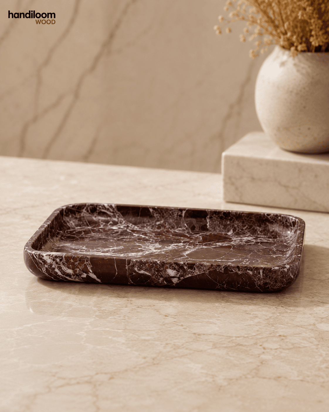 Rosso Levanto Marble Serving Tray