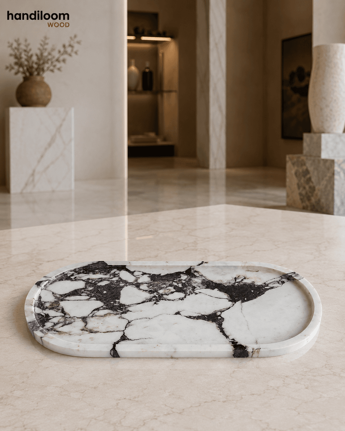 Calacatta Viola Marble Serving Tray