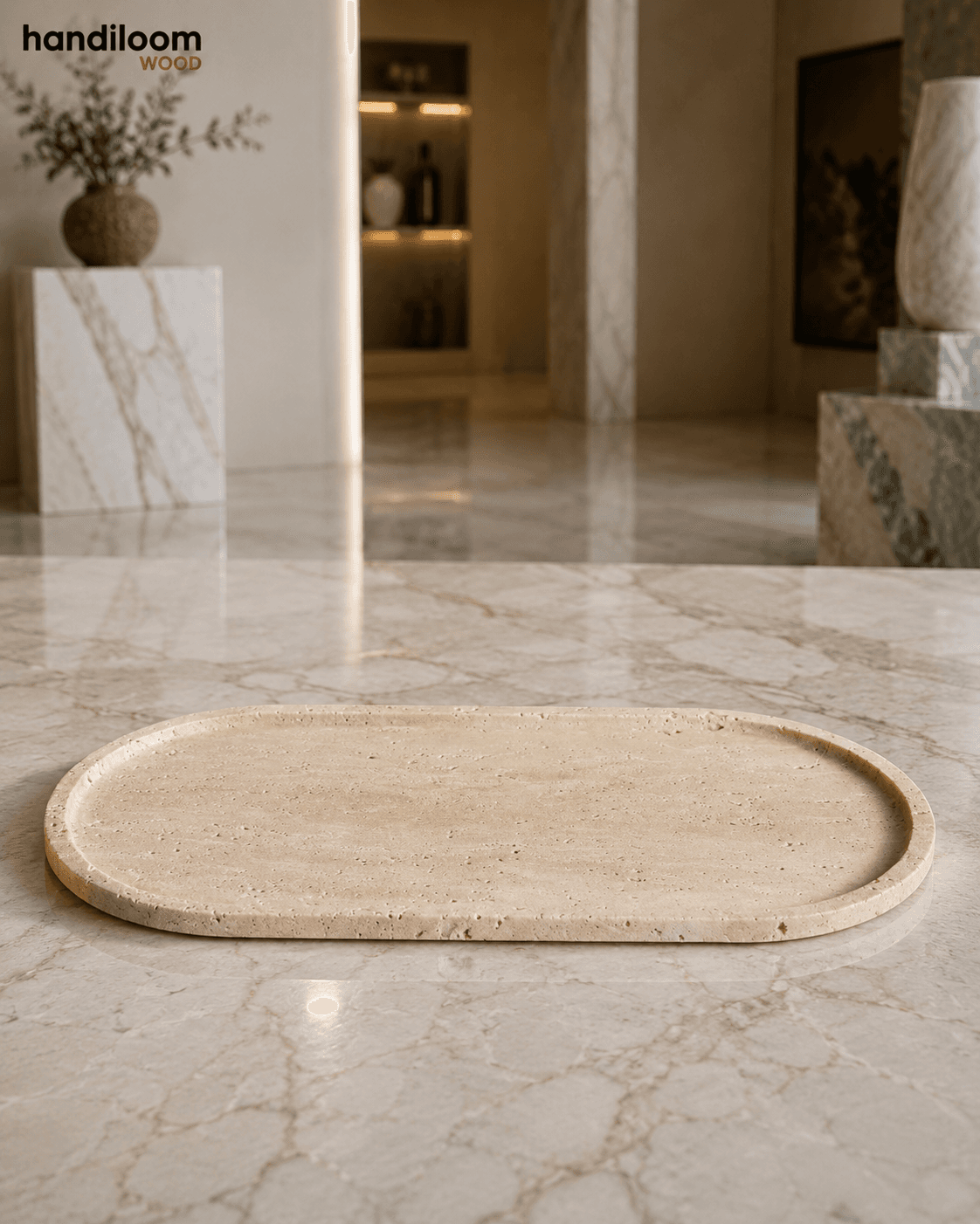 Travertine Marble Serving Tray